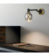 Worcester Adjustable Swing Arm Wall Light 1 Light E14 Brass/Satin Black/Smoke Fade Wine Glass Glass-4