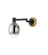 Worcester Adjustable Swing Arm Wall Light 1 Light E14 Brass/Satin Black/Smoke Fade Wine Glass Glass-6