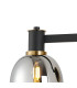 Worcester Adjustable Swing Arm Wall Light 1 Light E14 Brass/Satin Black/Smoke Fade Wine Glass Glass-8