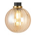 Worcester Adjustable Swing Arm Wall Light 1 Light E14 Brass/Satin Black/Amber Plated Round Segment Glass-6