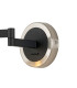 Worcester Adjustable Swing Arm Wall Light 1 Light E14 Satin Nickel/Satin Black/Amber Striped Cylinder Glass-5