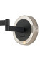 Worcester Adjustable Swing Arm Wall Light 1 Light E14 Satin Nickel/Satin Black/Clear Striped Cylinder Glass-5