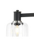 Worcester Adjustable Swing Arm Wall Light 1 Light E14 Satin Nickel/Satin Black/Clear Striped Cylinder Glass-6