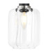 Worcester Adjustable Swing Arm Wall Light 1 Light E14 Satin Nickel/Satin Black/Clear Striped Cylinder Glass-7