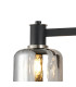 Worcester Adjustable Swing Arm Wall Light 1 Light E14 Satin Nickel/Satin Black/Smoke Striped Cylinder Glass-6