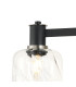 Worcester Adjustable Swing Arm Wall Light 1 Light E14 Satin Nickel/Satin Black/Clear Twisted Cylinder Glass-6