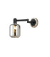 Worcester Adjustable Swing Arm Wall Light 1 Light E14 Satin Nickel/Satin Black/Smoke Twisted Cylinder Glass-1
