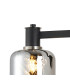 Worcester Adjustable Swing Arm Wall Light 1 Light E14 Satin Nickel/Satin Black/Smoke Twisted Cylinder Glass-6