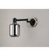 Worcester Adjustable Swing Arm Wall Light 1 Light E14 Satin Nickel/Satin Black/Smoke Twisted Cylinder Glass-9
