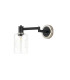 Worcester Adjustable Swing Arm Wall Light 1 Light E14 Satin Nickel/Satin Black/Clear Uniform Dimple Cylinder Glass-4