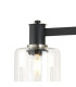 Worcester Adjustable Swing Arm Wall Light 1 Light E14 Satin Nickel/Satin Black/Clear Uniform Dimple Cylinder Glass-6