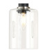 Worcester Adjustable Swing Arm Wall Light 1 Light E14 Satin Nickel/Satin Black/Clear Uniform Dimple Cylinder Glass-7