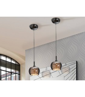 Crystal Ceiling Pendant Mirror, G9 - 1