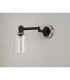 Worcester Adjustable Swing Arm Wall Light 1 Light E14 Satin Nickel/Satin Black/Clear Uniform Dimple Cylinder Glass-9