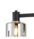 Worcester Adjustable Swing Arm Wall Light 1 Light E14 Satin Nickel/Satin Black/Smoke Uniform Dimple Cylinder Glass-6