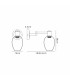 Worcester Adjustable Swing Arm Wall Light 1 Light E14 Satin Nickel/Satin Black/Amber Fade Wine Glass Glass-2