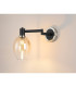 Worcester Adjustable Swing Arm Wall Light 1 Light E14 Satin Nickel/Satin Black/Amber Fade Wine Glass Glass-3