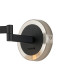 Worcester Adjustable Swing Arm Wall Light 1 Light E14 Satin Nickel/Satin Black/Amber Fade Wine Glass Glass-5