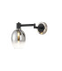 Worcester Adjustable Swing Arm Wall Light 1 Light E14 Satin Nickel/Satin Black/Smoke Fade Wine Glass Glass-1