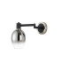 Worcester Adjustable Swing Arm Wall Light 1 Light E14 Satin Nickel/Satin Black/Smoke Fade Wine Glass Glass-4