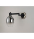 Worcester Adjustable Swing Arm Wall Light 1 Light E14 Satin Nickel/Satin Black/Smoke Fade Wine Glass Glass-9