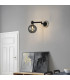 Worcester Adjustable Swing Arm Wall Light 1 Light E14 Satin Nickel/Satin Black/Smoke Plated Round Segment Glass-4