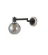 Worcester Adjustable Swing Arm Wall Light 1 Light E14 Satin Nickel/Satin Black/Smoke Plated Round Segment Glass-5