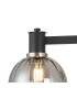 Worcester Adjustable Swing Arm Wall Light 1 Light E14 Satin Nickel/Satin Black/Smoke Plated Round Segment Glass-7