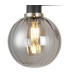 Worcester Adjustable Swing Arm Wall Light 1 Light E14 Satin Nickel/Satin Black/Smoke Plated Round Segment Glass-8