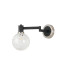 Worcester Adjustable Swing Arm Wall Light 1 Light E14 Satin Nickel/Satin Black/White Round Speckled Glass-4