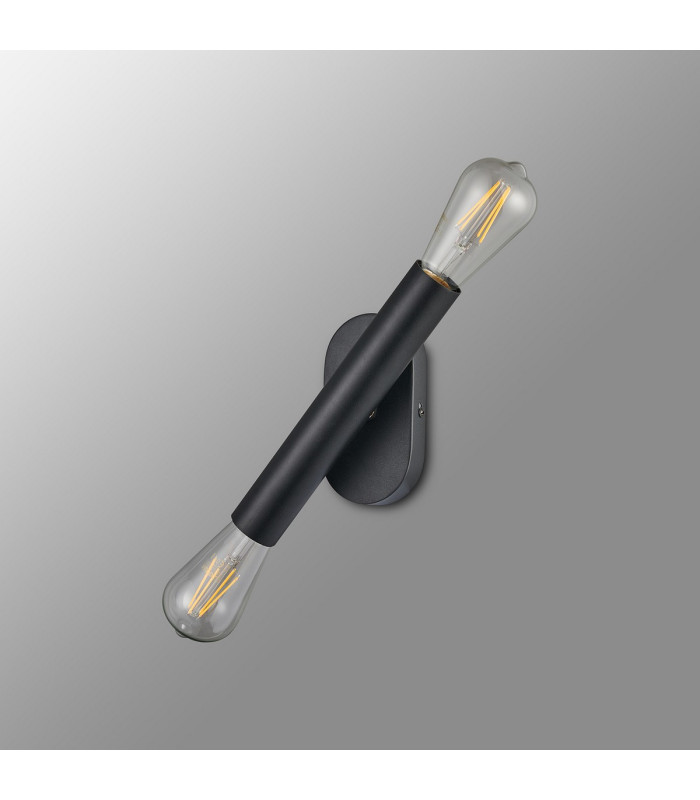 Jackson 2 Light Adjustable Ceiling/Wall E27 Satin Black-14