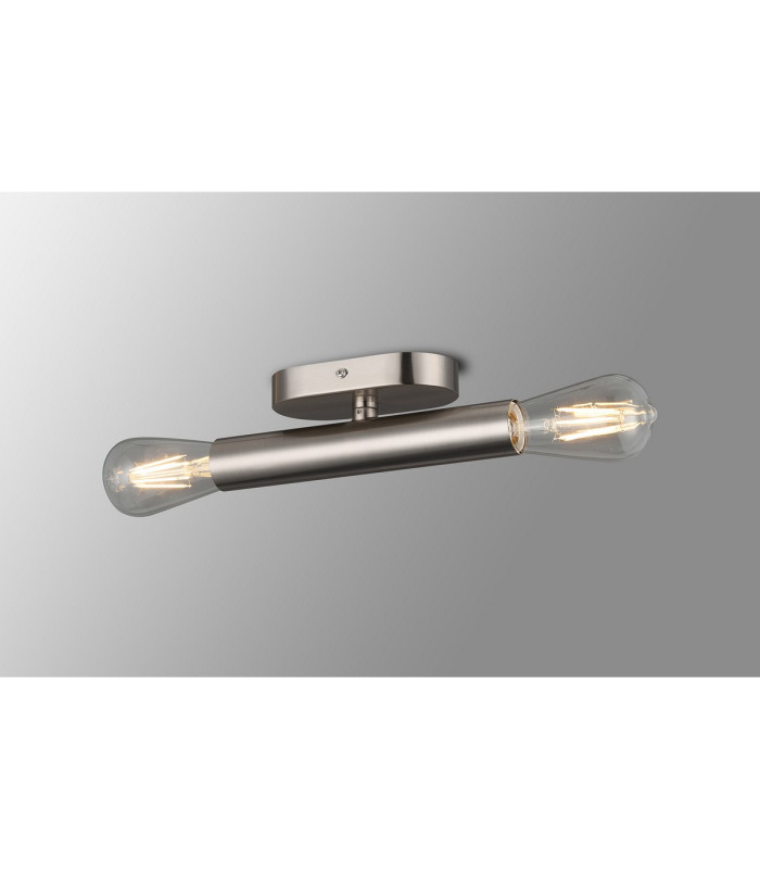 Jackson 2 Light Adjustable Ceiling/Wall E27 Satin Nickel-16