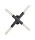 Jackson 2 Arm 4 Light Adjustable Ceiling/Wall E27 Satin Black-1
