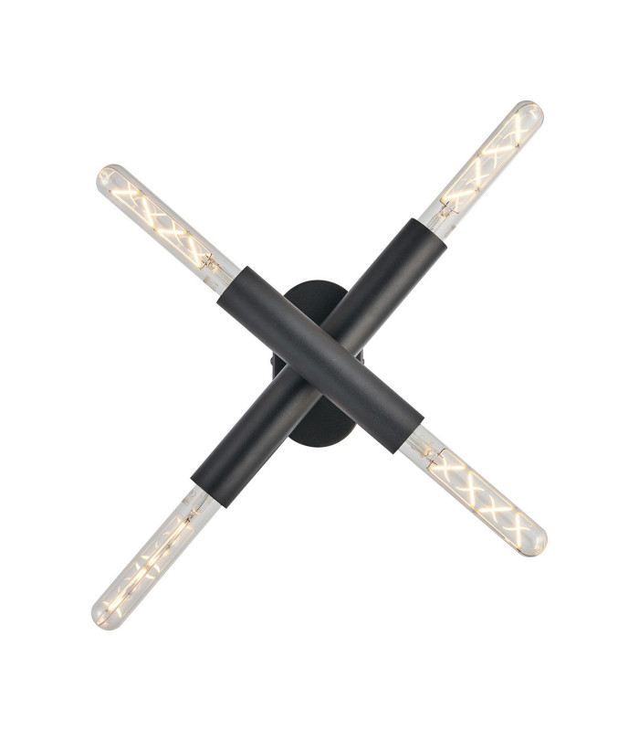 Jackson 2 Arm 4 Light Adjustable Ceiling/Wall E27 Satin Black-1