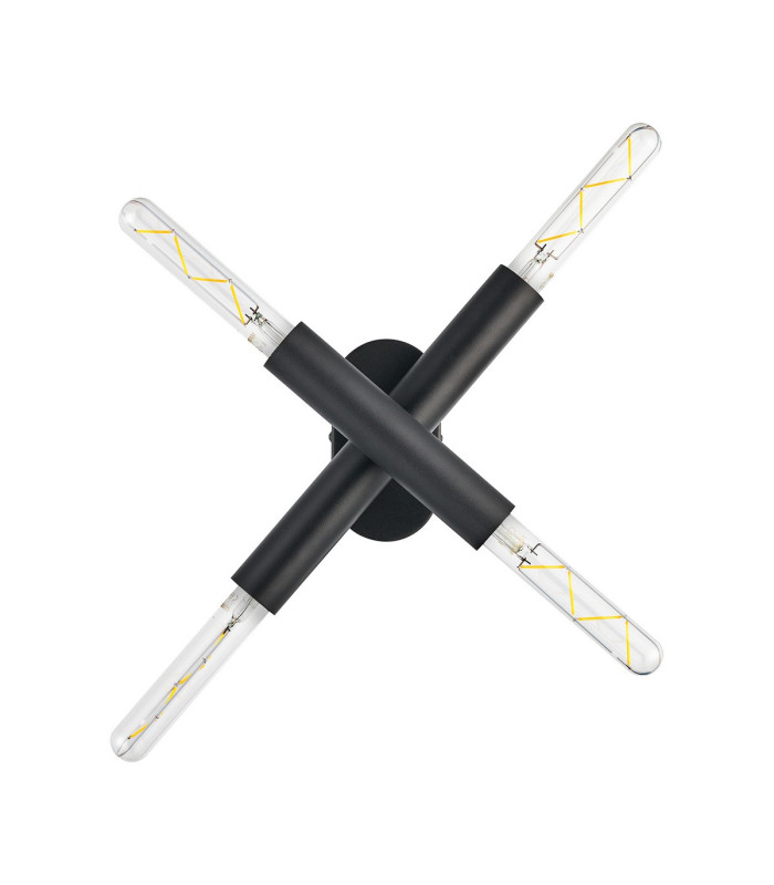 Jackson 2 Arm 4 Light Adjustable Ceiling/Wall E27 Satin Black-4