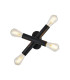 Jackson 2 Arm 4 Light Adjustable Ceiling/Wall E27 Satin Black-5