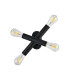 Jackson 2 Arm 4 Light Adjustable Ceiling/Wall E27 Satin Black-9