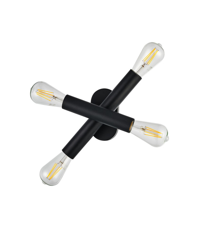 Jackson 2 Arm 4 Light Adjustable Ceiling/Wall E27 Satin Black-9