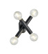 Jackson 2 Arm 4 Light Adjustable Ceiling/Wall E27 Satin Black-10