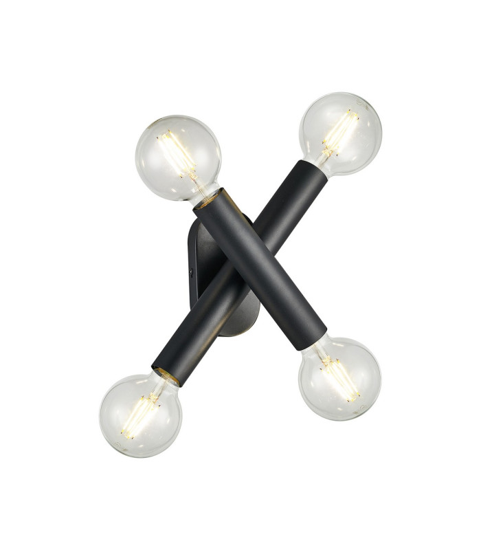 Jackson 2 Arm 4 Light Adjustable Ceiling/Wall E27 Satin Black-10