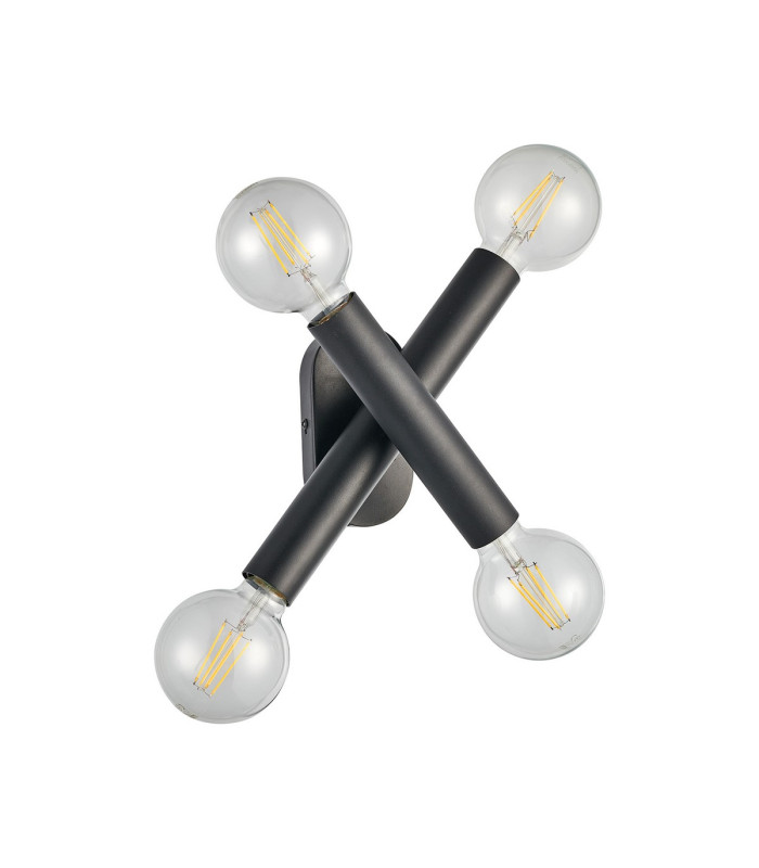 Jackson 2 Arm 4 Light Adjustable Ceiling/Wall E27 Satin Black-11