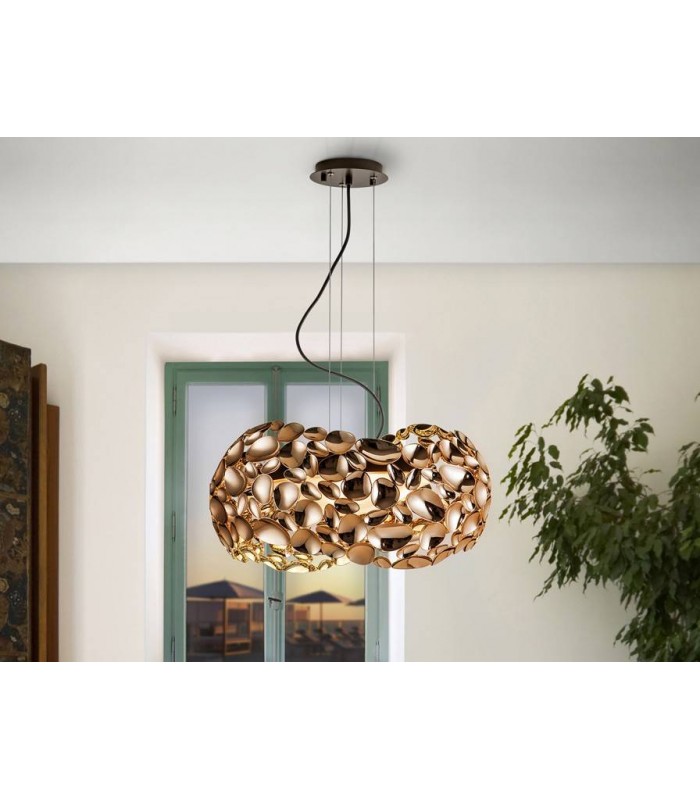 5 Light Ceiling Pendant Gold, Brown, G9 - 1