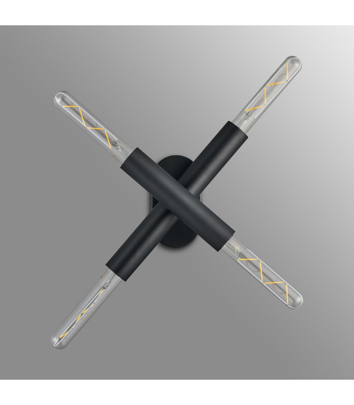 Jackson 2 Arm 4 Light Adjustable Ceiling/Wall E27 Satin Black-13