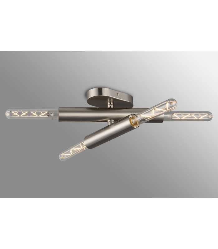 Jackson 2 Arm 4 Light Adjustable Ceiling/Wall E27 Satin Nickel-16