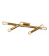 Jackson 3 Arm 6 Light Adjustable Ceiling/Wall E27 Antique Gold-1