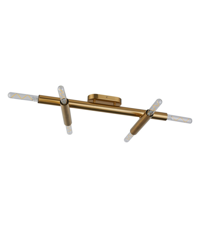 Jackson 3 Arm 6 Light Adjustable Ceiling/Wall E27 Antique Gold-11