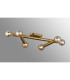 Jackson 3 Arm 6 Light Adjustable Ceiling/Wall E27 Antique Gold-14
