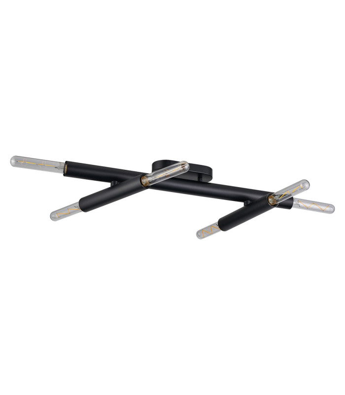 Jackson 3 Arm 6 Light Adjustable Ceiling/Wall E27 Satin Black-4
