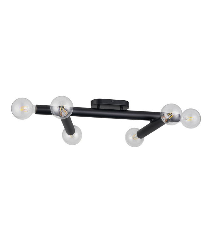 Jackson 3 Arm 6 Light Adjustable Ceiling/Wall E27 Satin Black-9