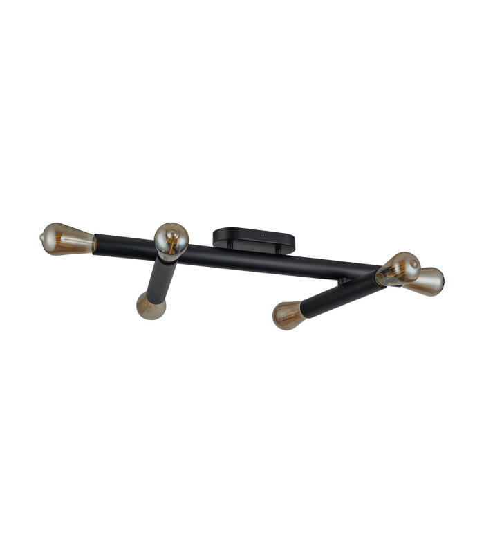 Jackson 3 Arm 6 Light Adjustable Ceiling/Wall E27 Satin Black-11